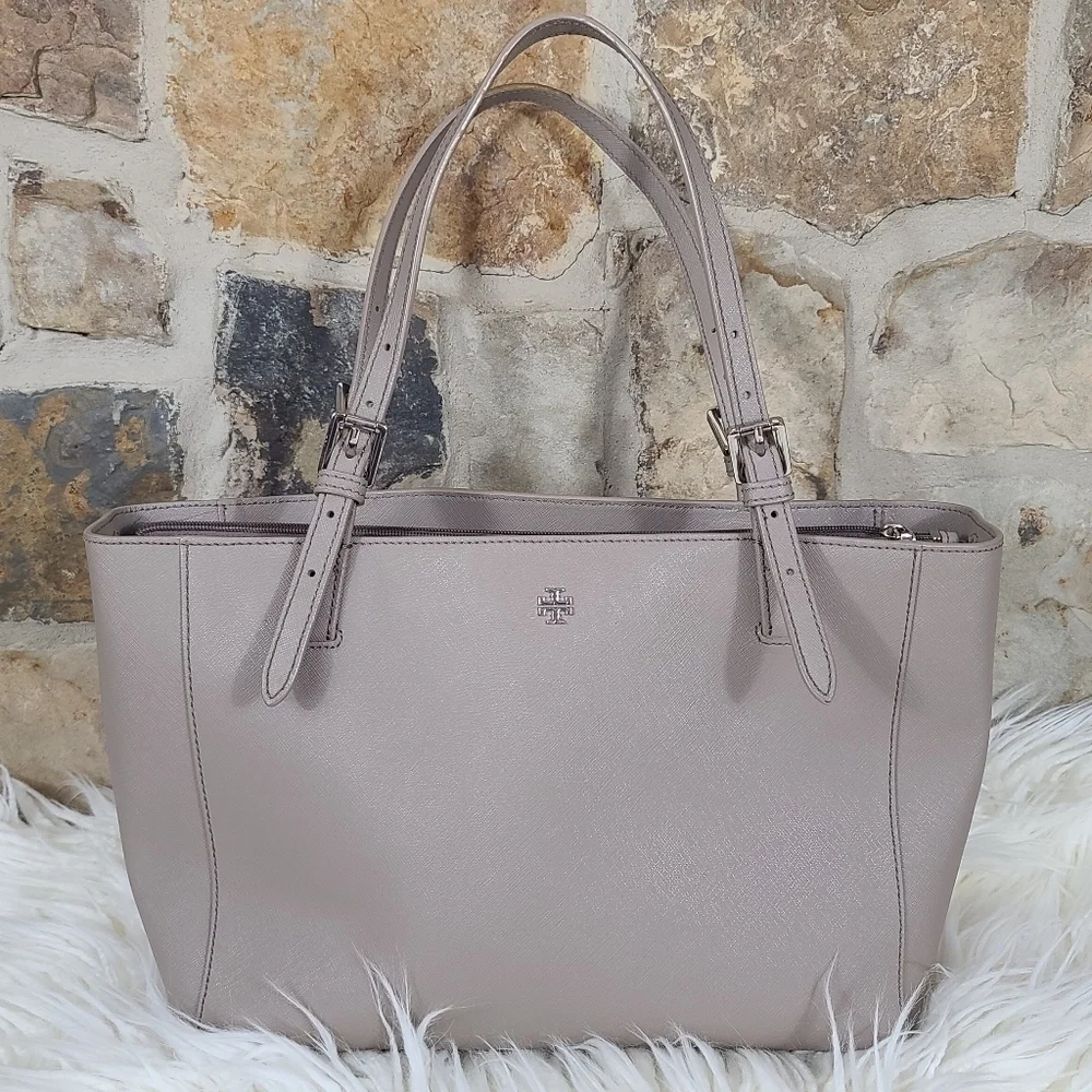 Tory Burch Emerson Saffiano Tote Bag Purse